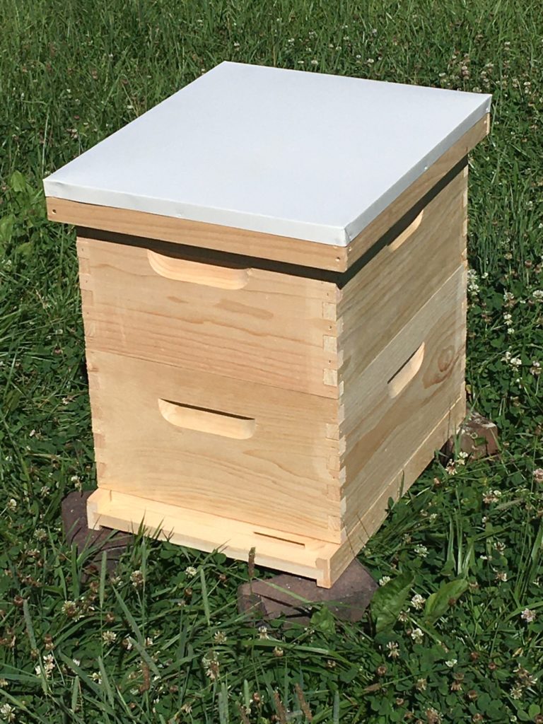 Complete Hive Kit :Assembled 10 Frame Wood Hive with Puracell ...