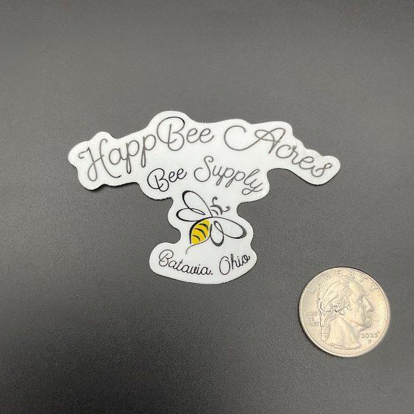 HappBee Acres Bee Supply Sticker with Logo (Batavia,Ohio)