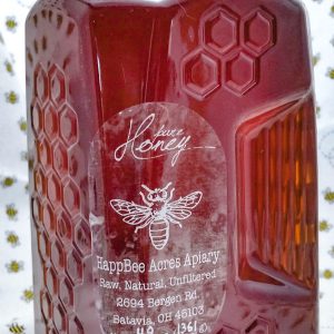 3lb Honey in Plastic Comb Embossed Squeeze Bottle