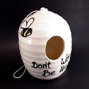 Bee Happy Ceramic Birdhouse