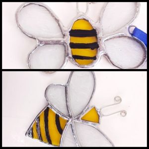 Stained Glass Bee Suncatcher