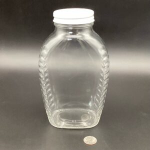 4lb/ 64 oz Queenline Glass Jar with lid 6 count