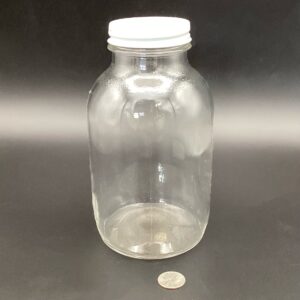 5 lb/ 80 oz Textured Glass Jar with Lid 6 count