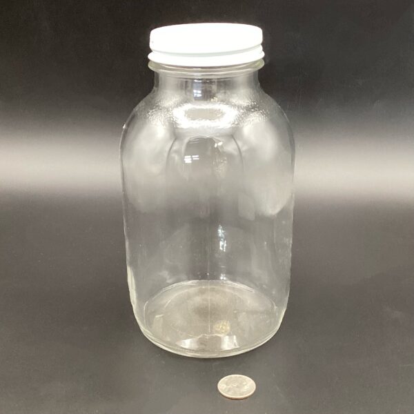 img_1044 5 lb/ 80 oz Textured Glass Jar with Lid 6 count