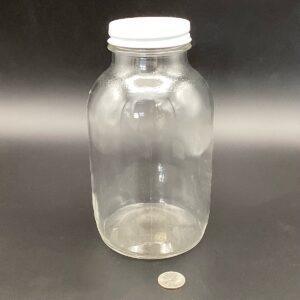 5 lb/ 80 oz Textured Glass Jar with Lid 6 count