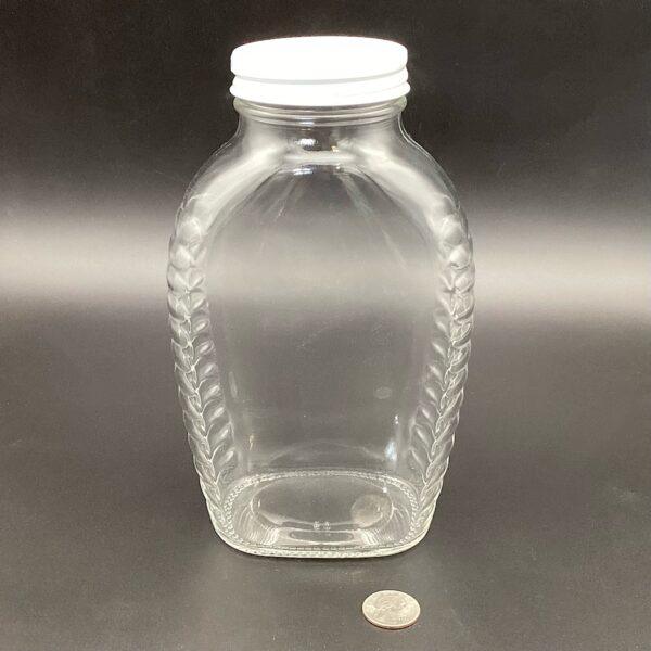 4lb/ 64 oz Queenline Glass Jar with lid 6 count