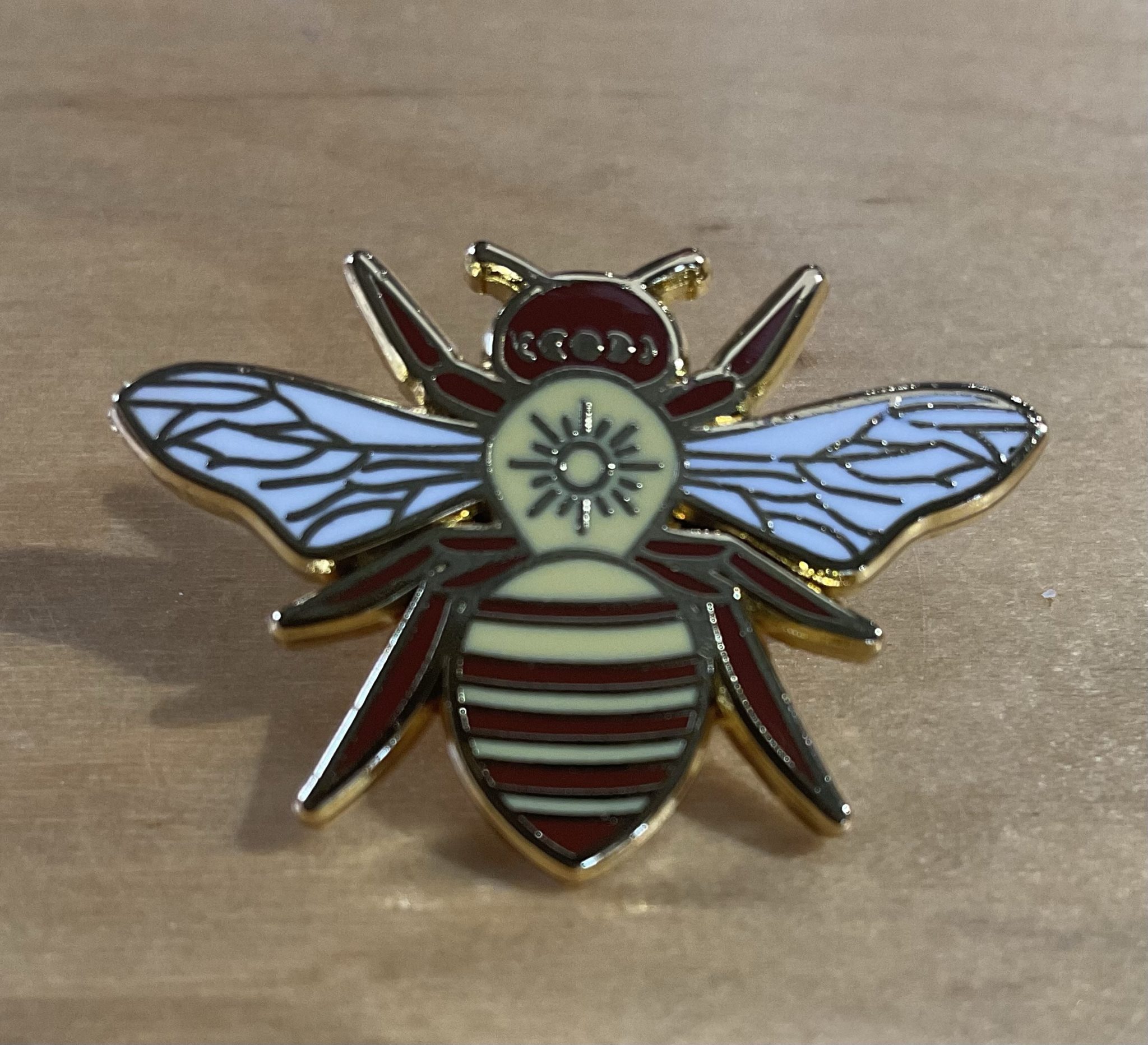 Lunar Phase Bee Pin - HappBee Acres Bee Supply