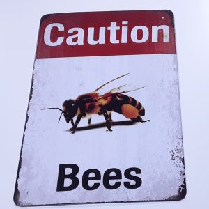 Caution Bees MetalSign