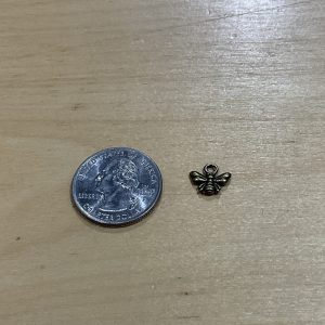 Mini Antiqued Bronze Bee Charm