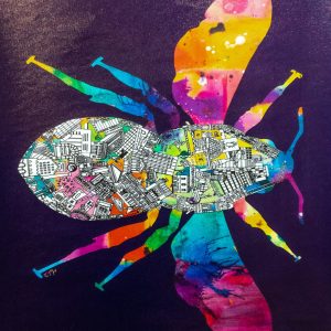 City Bee Canvas Print