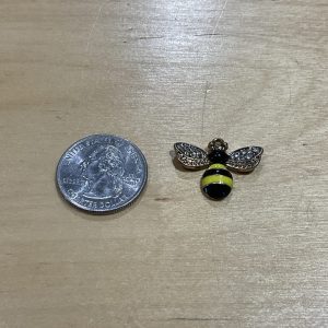 Yellow and Black Striped Bee Charm