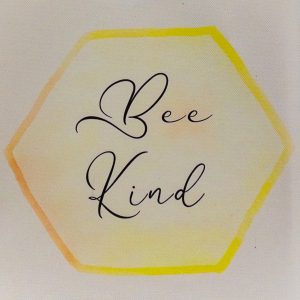 Bee Kind Hexagon Canvas Print