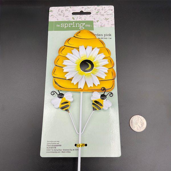 Bees and Skep Garden Stake