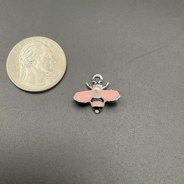 Pink Bee Charm