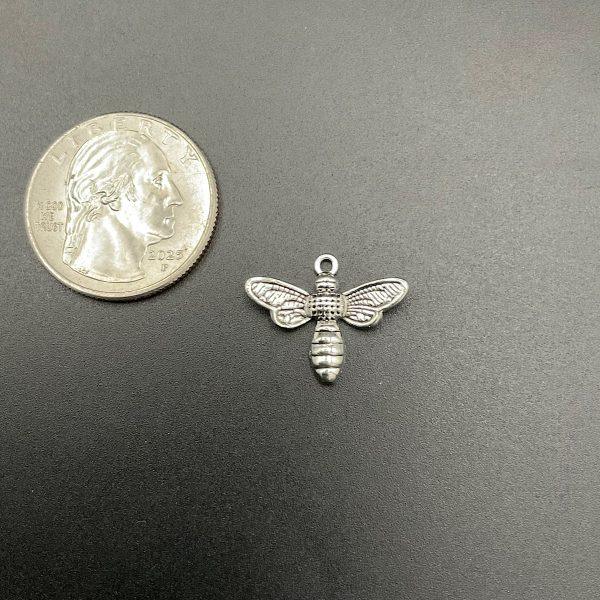 Silver Bee Charm