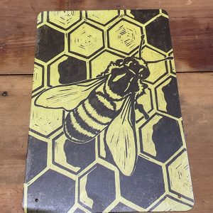Honeycomb Bee Metal Sign