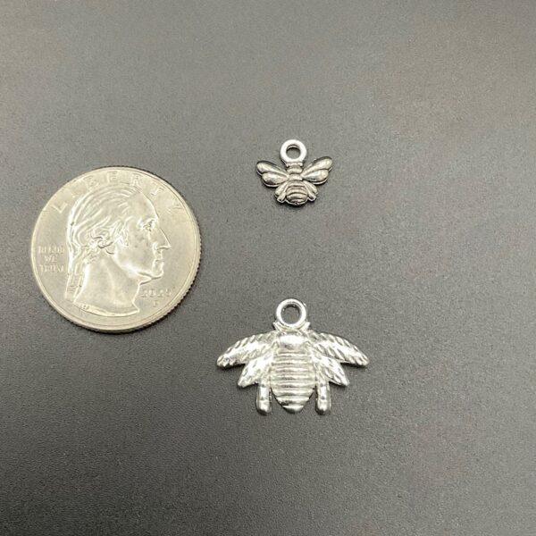 Silver Bee Charm