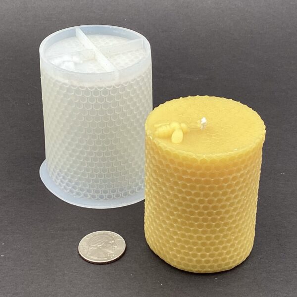 Honeycomb with Bee Pillar Wax Mold