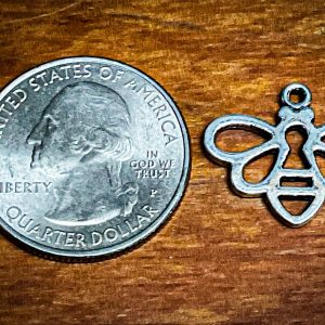 Silver Outline Bee Charm