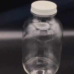 5 lb/ 80 oz Textured Glass Jar with Lid 6 count