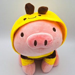Piglet Plushie with Bee Costume
