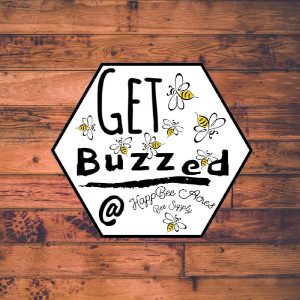 Get Buzzed @ HappBee Acres Sticker