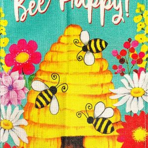 Bee Happy Garden Flag