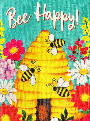 Bee Happy Garden Flag