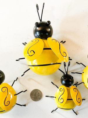 Hanging Metal Bee Family