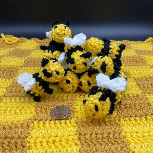 Bee and Flower Crochet Checker Board 6 Bee and Flower Crochet Checker Board