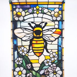Mosaic Bee Garden Flag