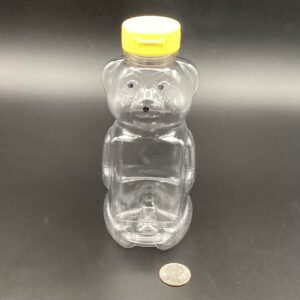 24 oz (1.5 lb) PET Panel Bear with Lid