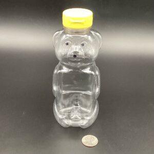 24 oz (1.5 lb) PET Panel Bear with Lid