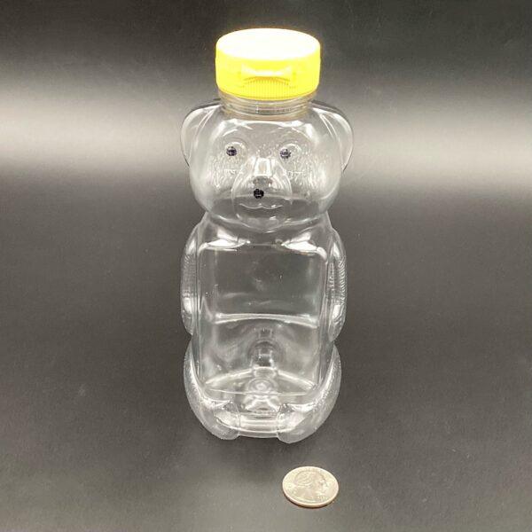 24 oz (1.5 lb) PET Panel Bear with Lid