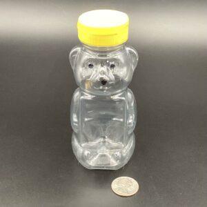 12 oz PET Panel Bear with Lid