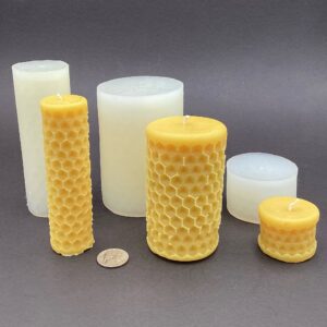 img_0778 Hexagon Patterned Pillar Wax Mold