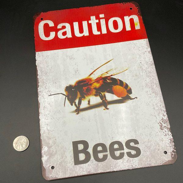 Caution Bees MetalSign