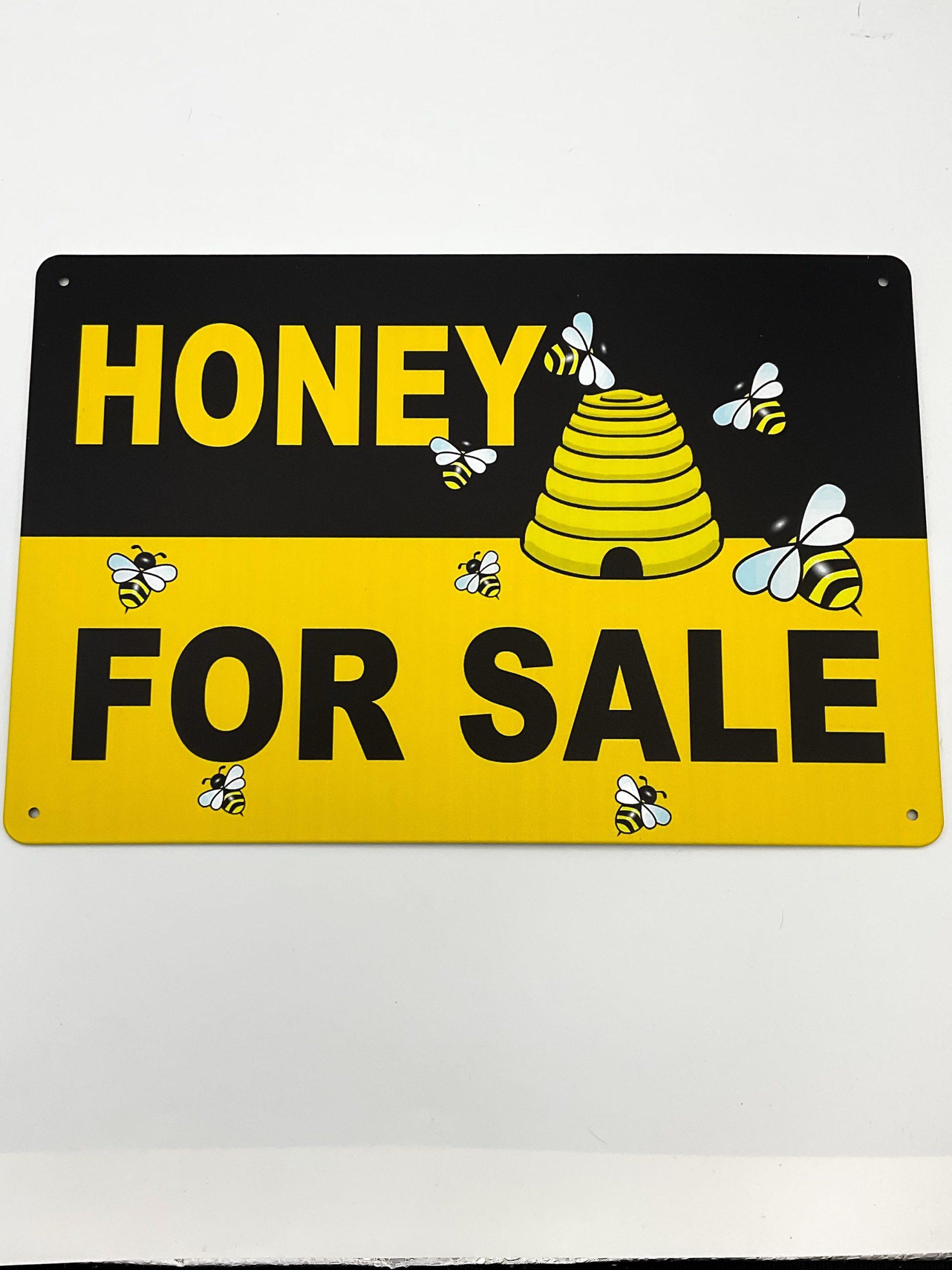 “Caution” HoneyBee Metal Sign