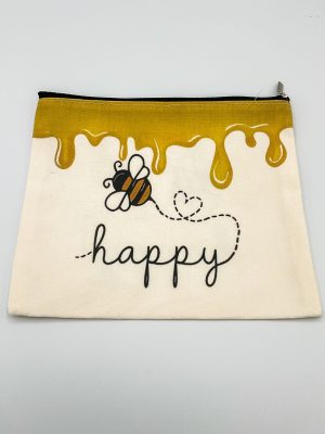 Happy Bee Zipper Pouch