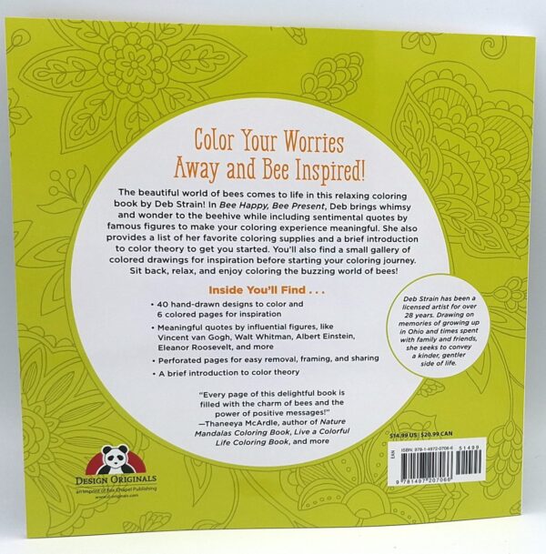 Bee Happy Bee Present Coloring Book