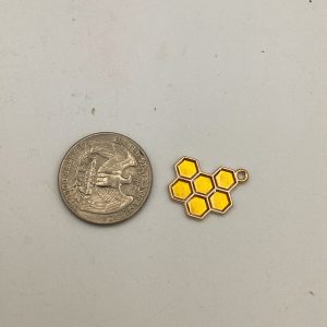 Yellow Shaded Honeycomb Charm