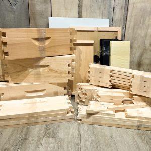 Amish Pine 10 Frame Unassembled 4 Medium Full Hive Kit
