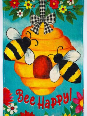 Happy Bee Garden Flag