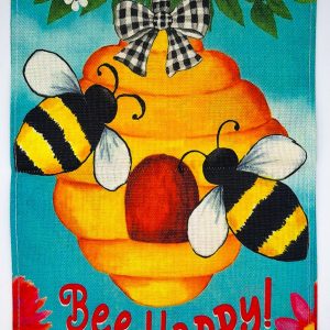 Happy Bee Garden Flag