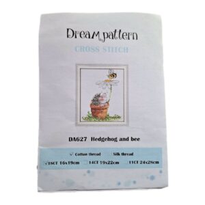Cross Stitch Hedge Hog and Bee Kit