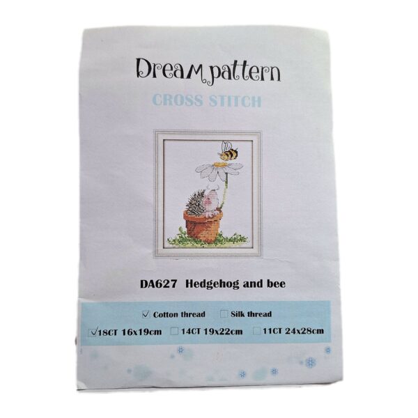 Cross Stitch Hedge Hog and Bee Kit