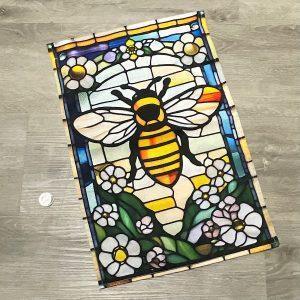 Mosaic Bee Garden Flag Mosaic Bee Garden Flag