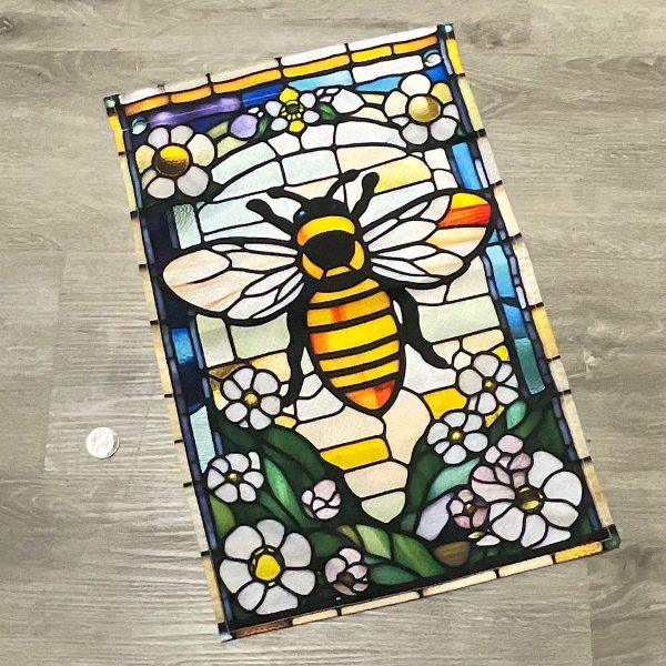 Mosaic Bee Garden Flag