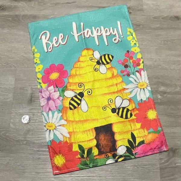 Bee Happy Garden Flag