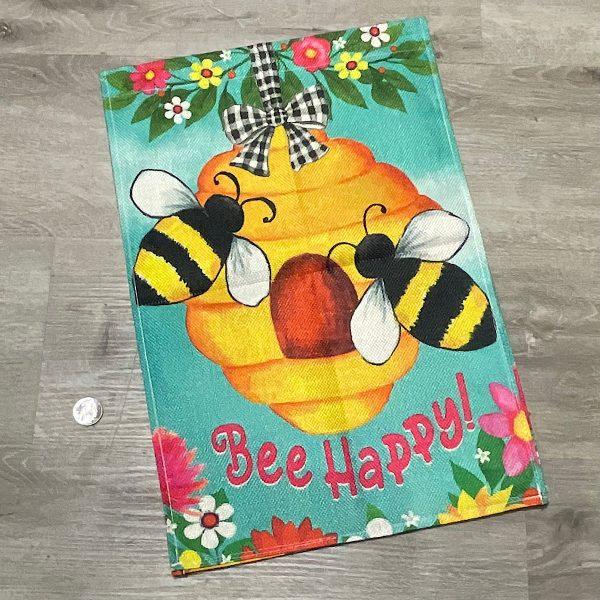 Happy Bee Garden Flag